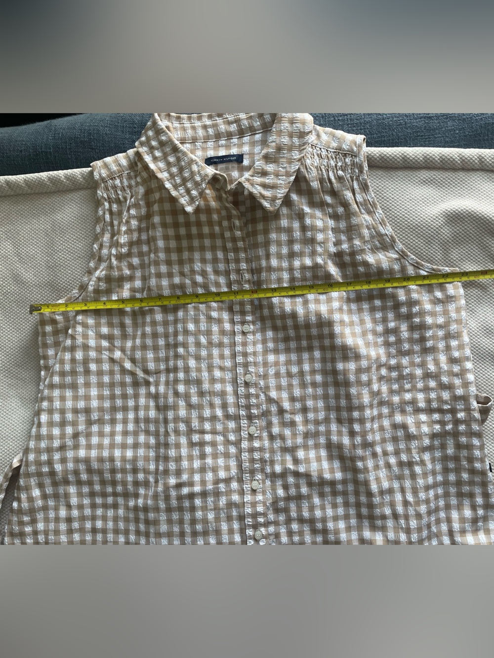 Tommy Hilfiger Gingham Button-Up Maxi Dress - Picture 13 of 13
